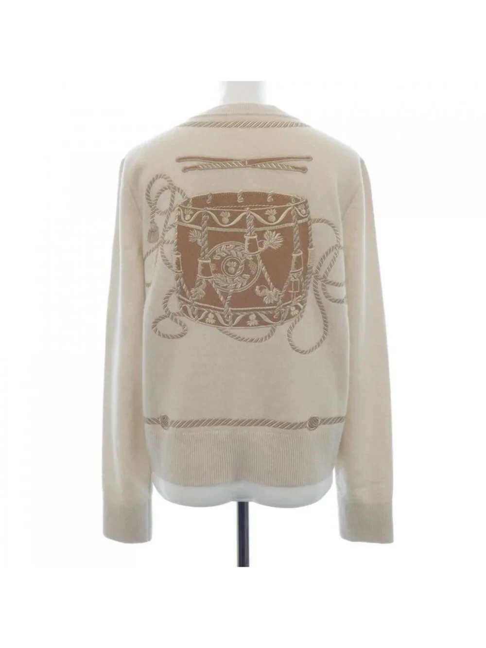 Hermes les Tambours Cardigan Beige Color Transparency - Picture 2 of 7